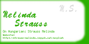 melinda strauss business card